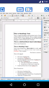 Herunterladen AndroWriter Dokumenteneditor Arbeit für Android Bildschirmfoto 5