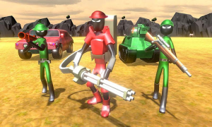 Herunterladen Stickman Krieger World War 2 B Aktion für Android Bildschirmfoto 2