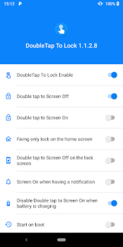 Herunterladen Double Tap Screen On and Off Werkzeuge für Android Bildschirmfoto 2