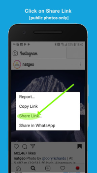Herunterladen Repost for Instagram - JaredCo Werkzeuge für Android Bildschirmfoto 2