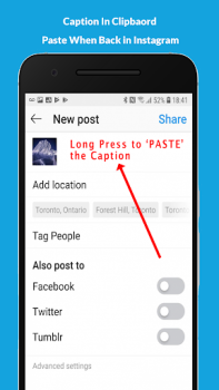 Herunterladen Repost for Instagram - JaredCo Werkzeuge für Android Bildschirmfoto 5