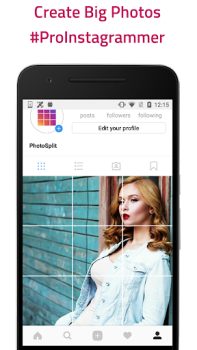 Herunterladen PhotoSplit Grid Maker Soziales für Android