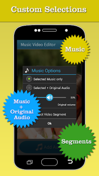 Herunterladen Music Video Editor Add Audio Video-Player und -Editoren für Android Bildschirmfoto 3