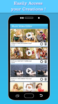 Herunterladen Music Video Editor Add Audio Video-Player und -Editoren für Android Bildschirmfoto 5