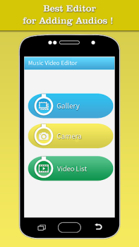 Herunterladen Music Video Editor Add Audio Video-Player und -Editoren für Android Bildschirmfoto 6