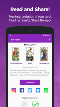 Herunterladen Free Tarot Card Reading - Daily Tarot Lebensstil für Android Bildschirmfoto 4