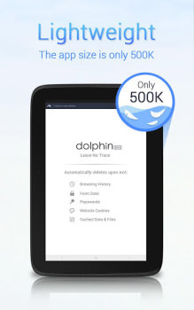 Herunterladen Dolphin Zero Incognito Browser Kommunikation für Android Bildschirmfoto 5