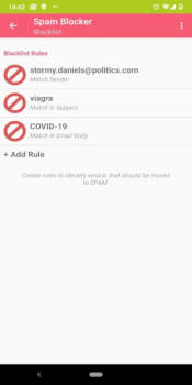 Herunterladen Email Spam Blocker Arbeit für Android Bildschirmfoto 3