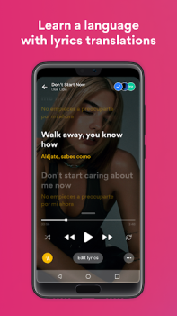 Herunterladen Musixmatch - Songtexte Musik und Audio für Android Bildschirmfoto 3