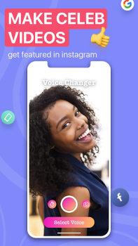 Herunterladen Voicer Celebrity Voice Changer Unterhaltung für Android Bildschirmfoto 2