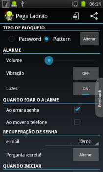 Herunterladen Alarm Anti Theft Screen Lock Werkzeuge für Android Bildschirmfoto 2