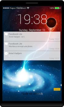 Herunterladen Black Hole Lock Screen Personalisierung für Android Bildschirmfoto 2