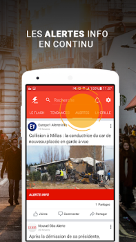 Herunterladen Flash info - Actualités et Mét Nachrichten & Magazine für Android Bildschirmfoto 3