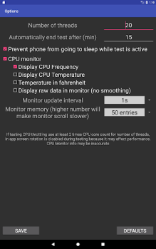 Herunterladen CPU Throttling Test Werkzeuge für Android Bildschirmfoto 6