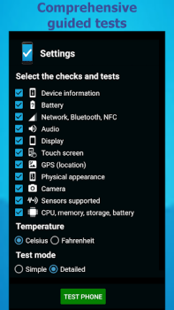 Herunterladen Telefon Test (Phone Test) Werkzeuge für Android Bildschirmfoto 2