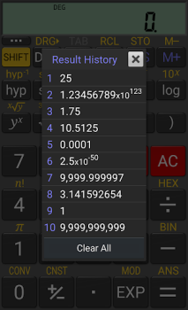 Herunterladen RealCalc Scientific Calculator Arbeit für Android Bildschirmfoto 4