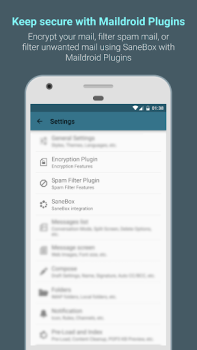 Herunterladen MailDroid - Email Application Kommunikation für Android Bildschirmfoto 7