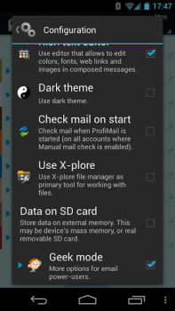 Herunterladen ProfiMail Go - email client Kommunikation für Android Bildschirmfoto 3