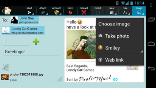 Herunterladen ProfiMail Go - email client Kommunikation für Android Bildschirmfoto 5