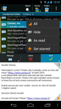 Herunterladen ProfiMail Go - email client Kommunikation für Android Bildschirmfoto 6