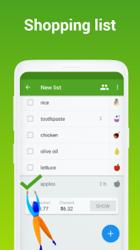 Herunterladen Listonic: Grocery List App Einkaufen für Android Bildschirmfoto 2