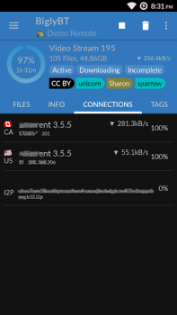 Herunterladen BiglyBT - Torrent-Downloader Werkzeuge für Android Bildschirmfoto 3