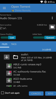 Herunterladen BiglyBT - Torrent-Downloader Werkzeuge für Android Bildschirmfoto 4