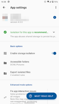 Herunterladen Storage Isolation Werkzeuge für Android Bildschirmfoto 3