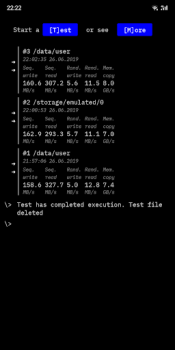 Herunterladen CPDT Benchmark〉Storage, memory Werkzeuge für Android Bildschirmfoto 5