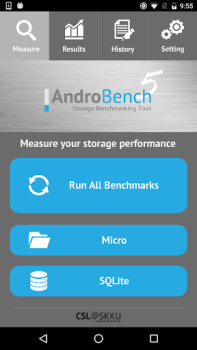 Herunterladen Androbench (Storage Benchmark) Werkzeuge für Android Bildschirmfoto 2