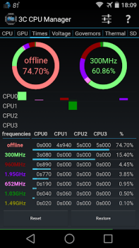 Herunterladen 3C CPU Manager (root) Werkzeuge für Android Bildschirmfoto 2