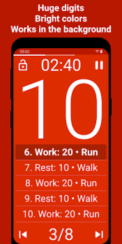 Herunterladen Tabata Timer: Interval Timer Gesundheit & Fitness für Android Bildschirmfoto 2