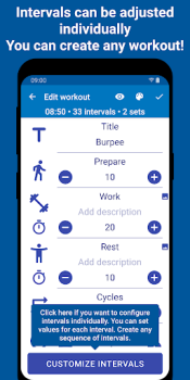 Herunterladen Tabata Timer: Interval Timer Gesundheit & Fitness für Android Bildschirmfoto 6