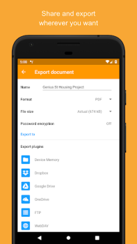 Herunterladen Genius Scan - PDF Scanner Wirtschaft für Android Bildschirmfoto 5
