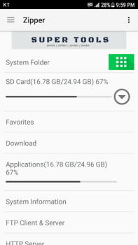 Herunterladen Zipper - File Management Werkzeuge für Android