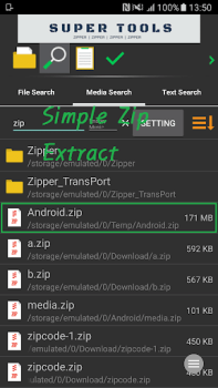 Herunterladen Zipper - File Management Werkzeuge für Android Bildschirmfoto 6