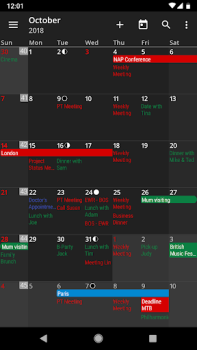 Herunterladen aCalendar - dein Kalender Arbeit für Android Bildschirmfoto 3