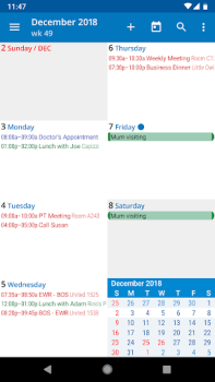 Herunterladen aCalendar - dein Kalender Arbeit für Android Bildschirmfoto 4
