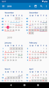 Herunterladen aCalendar - dein Kalender Arbeit für Android Bildschirmfoto 5