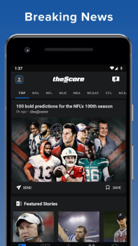 Herunterladen theScore: Sports News & Scores Sport für Android Bildschirmfoto 2