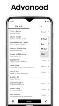 Herunterladen GFX Tool: Launcher & Optimizer Werkzeuge für Android Bildschirmfoto 4