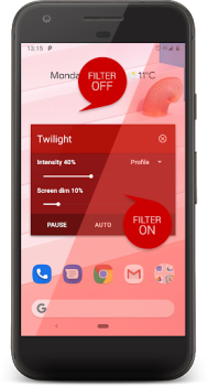 Herunterladen Twilight: Blaulichtfilter Gesundheit & Fitness für Android Bildschirmfoto 2
