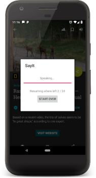 Herunterladen SayIt: mit Ohren lesen Werkzeuge für Android Bildschirmfoto 3