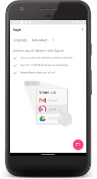 Herunterladen SayIt: mit Ohren lesen Werkzeuge für Android Bildschirmfoto 6