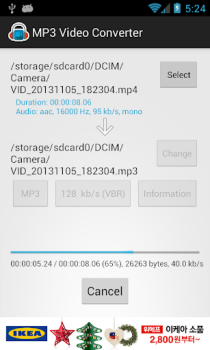 Herunterladen MP3 Video Converter Musik und Audio für Android Bildschirmfoto 4