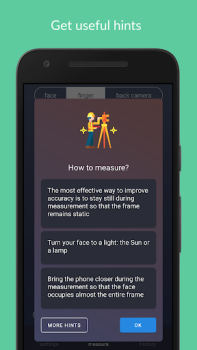 Herunterladen Пульс по лицу – пульсометр Fac Gesundheit & Fitness für Android Bildschirmfoto 4