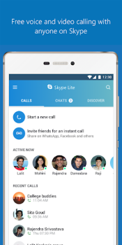 Herunterladen Skype Lite Kommunikation für Android Bildschirmfoto 2