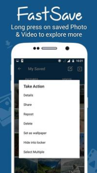 Herunterladen Video Downloader for Instagram Soziales für Android Bildschirmfoto 6