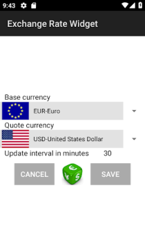 Herunterladen Wechselkurs-Widget Finanzen für Android Bildschirmfoto 2