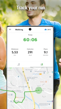 Herunterladen Schrittzähler Lauf Tracker GPS Gesundheit & Fitness für Android Bildschirmfoto 2